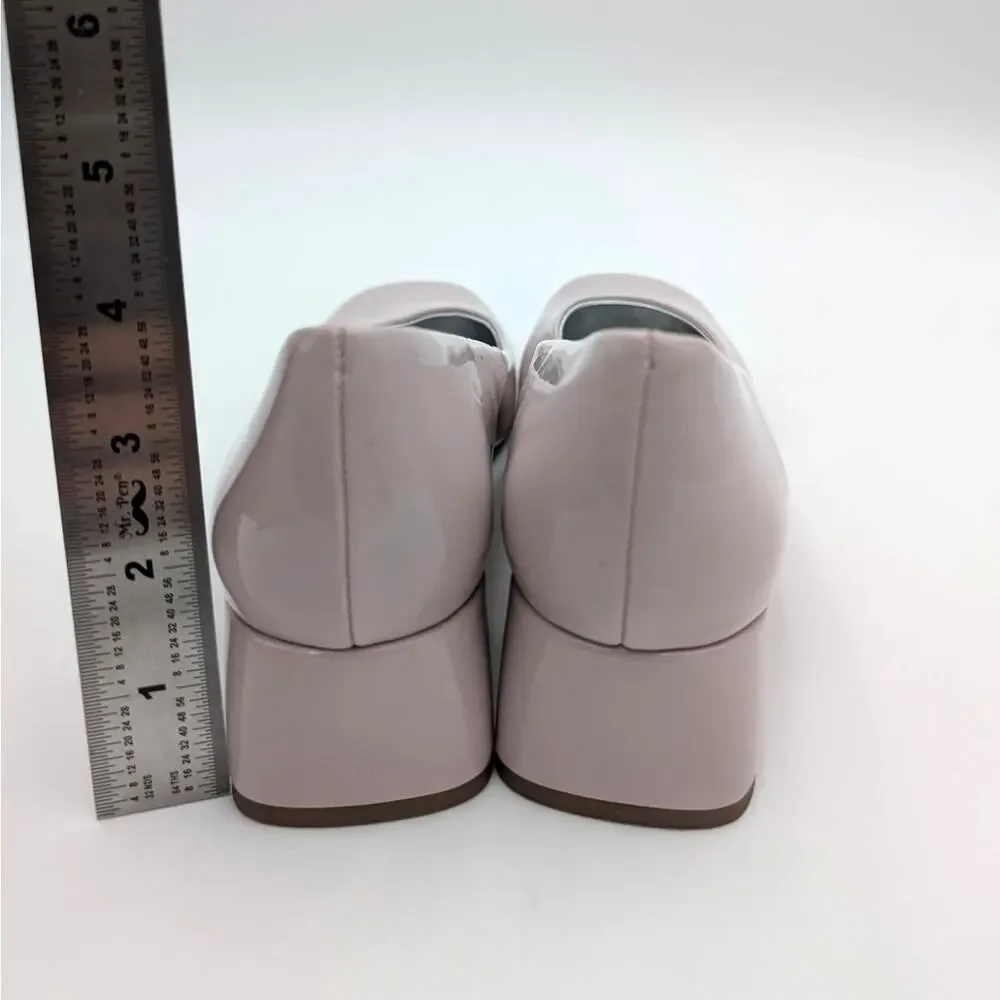 Steve Madden Jenna Block Heel Pump Round Toe Girls Blush Size US5M EU37